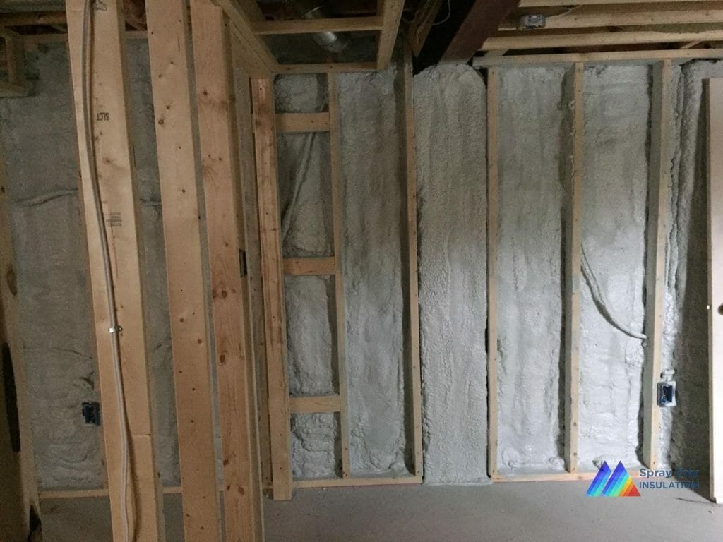 Spray foam insulation at a Woodbridge house