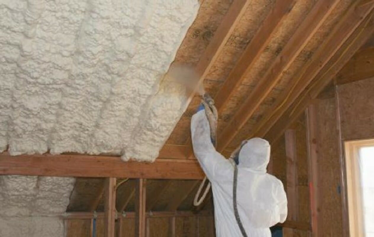 Spray foam insulation